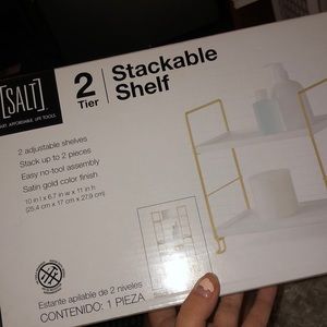 Two-Tier Adjustable Cosmetic Shelf